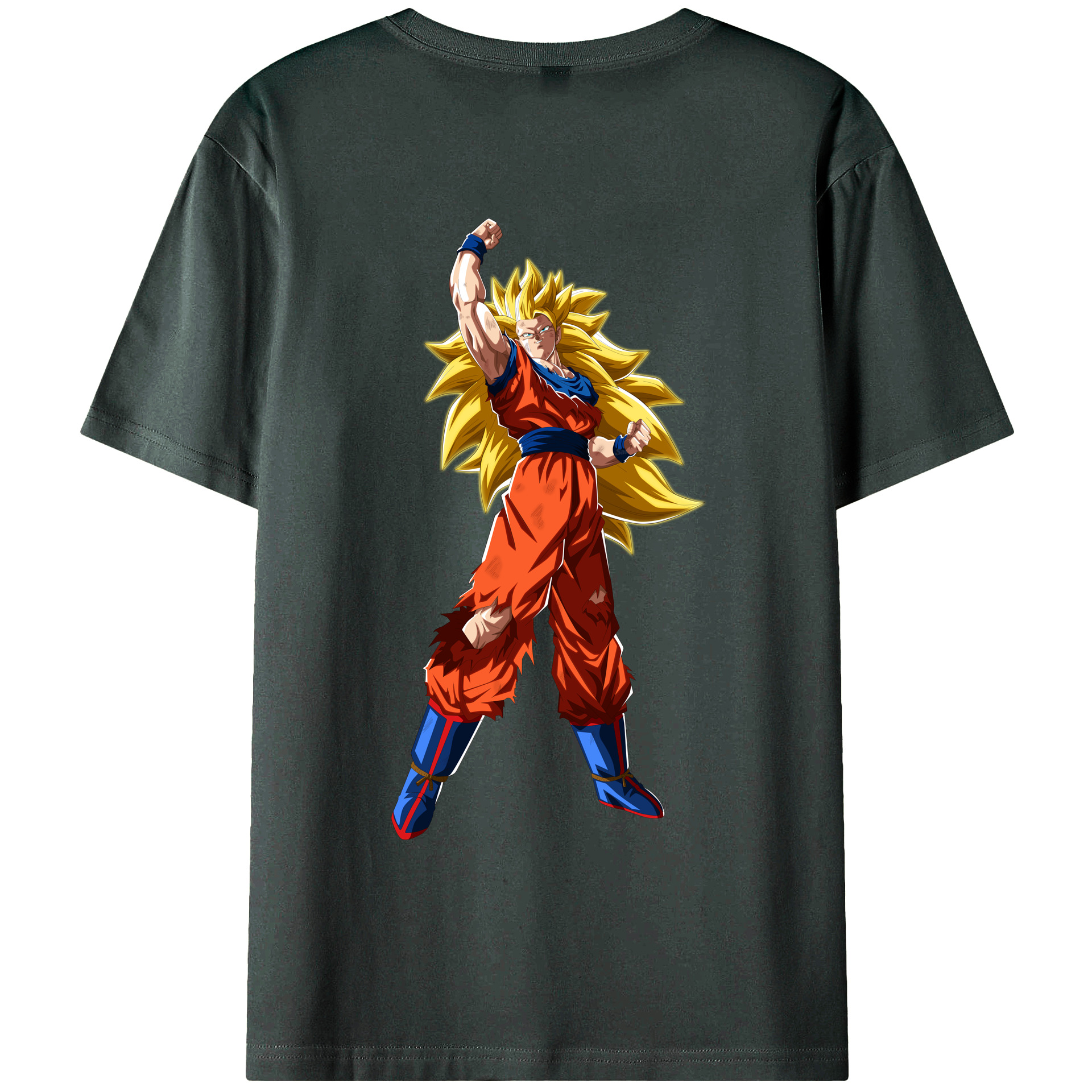 （画像用） ドラゴンボール 孫悟空（そん ごくう）Son Goku カカロット DRAGON BALL Kakarotto 綿100％ メンズ半袖Tシャツ（バックプリント） 通気性